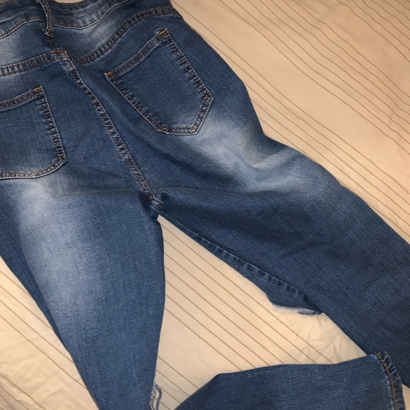 RIPPED FISHNET JEANS - Picture 2 of 2